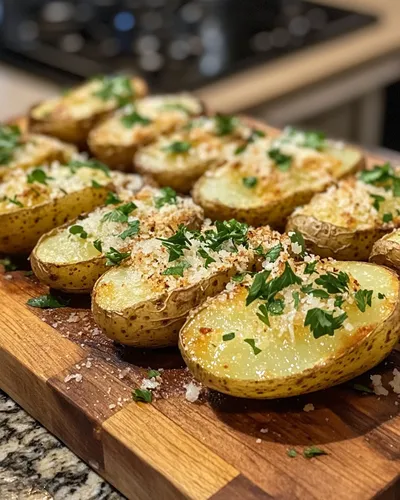 Knoblauch-Parmesan-Röstkartoffeln Delight