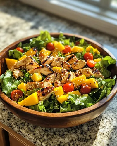 Leckerer Mango-Hühnchen-Salat