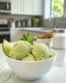 Cremige Avocado-Eiscreme-Delikatesse