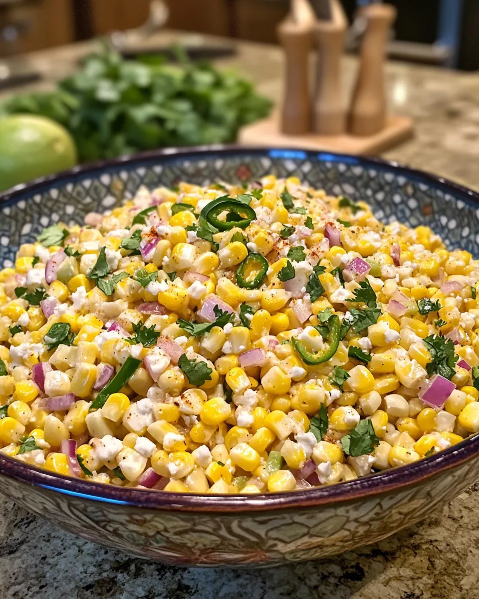 Unwiderstehlicher mexikanischer Straßenmaissalat