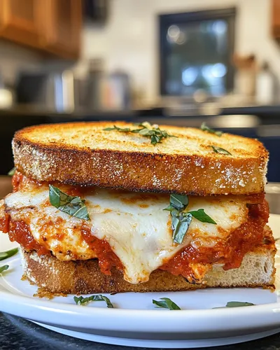 Leckeres Hähnchen-Parmesan-Sandwich