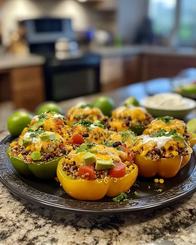 Köstliche gefüllte Paprika mit Quinoa