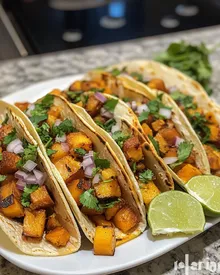 Veganer Kürbis Al Pastor Tacos