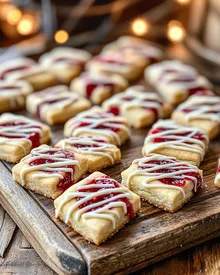 Weihnachtliche Himbeer-Shortbread-Delikatesse